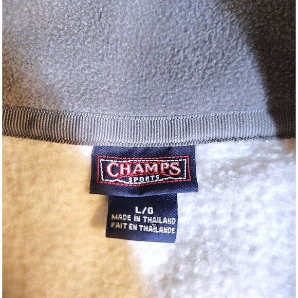 Champs Sports Y2K White Fleece Quarter-Zip Pullover Large Oversized - Picture 6 of 11